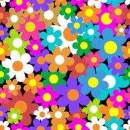Seamless pattern Colorful flower background N4