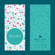 Vector abstract colorful drops vertical round frame pattern invitation greeting N2
