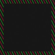 red and green glitter border on black paper