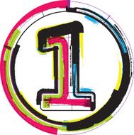 Colorful Grunge Font NUMBER 1