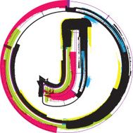 Colorful Grunge Font LETTER J N2