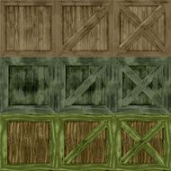 Set of wood crate generated textures N3