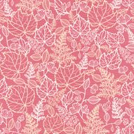 Pink Leaves Fabric Texture Seamless Pattern Background N2