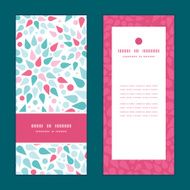 Vector abstract colorful drops vertical frame pattern invitation greeting cards N2