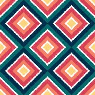 seamless scribble rhombus colorful pattern N3