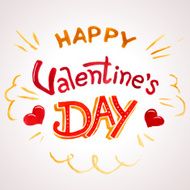 Happy Valentine&#039;s day watercolor lettering N2