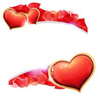 Valentines day hearts and petals N2