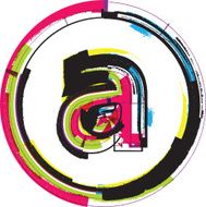 Colorful Grunge Font LETTER A N3