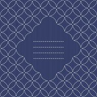 Japanese Embroidery Ornament with circles and place for your text N2