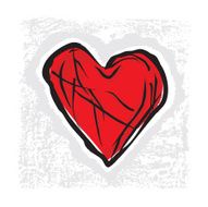 Heart with scars