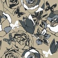 floral vector texture N3