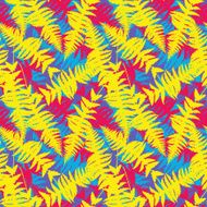 Seamless pattern of fern leaves Vector illustration N5