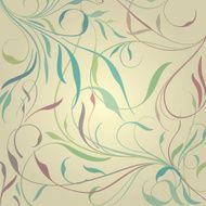 vintage floral pattern background vector illustration