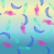 abstract magic feather background