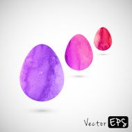 Easter eggs of watercolor texture