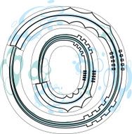 font Illustration Letter O N15