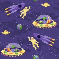 Seamless baby pattern &ndash; Space adventure N2