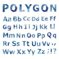 Alphabet Polygonal font set N3