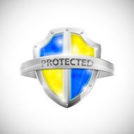 Protection Icon With Glossy Shield