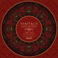 Beautiful vintage round floral frame