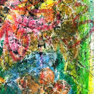 Art grunge rainbow painted background N5