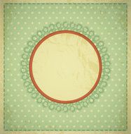 grunge vintage background with a circular frame and lace N2