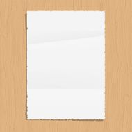 Empty paper sheet on wooden background