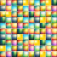 Glossy colorful mosaic square cells grid N9