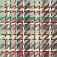 Beige brown blue red and white tartan seamless vector pattern