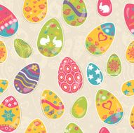 Seamless multicolored pattern of Easter eggs N2
