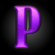 vector violet plastic figure p