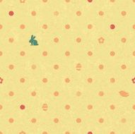 Easter polka dot seamless vintage pattern in yellow color N2