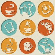Breakfast pattern with food elements N2