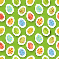 Colorful easter egg seamless background Vector illustration