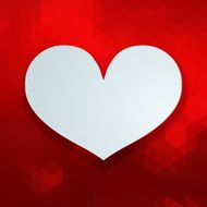 Valentines day paper love heart EPS 10