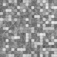 geometric pattern of gray squares and triangles
