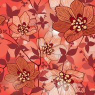 Flowers seamless bright wallpaper - Illustration N3