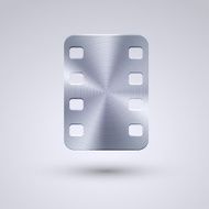 Vector full metal icon on blue background Eps10 N35