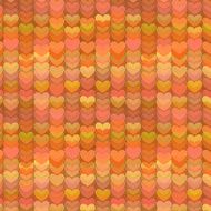 Abstract Hearts Background in Rich Shades of Orange N2