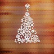 Christmas tree with colorful triangle EPS10