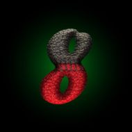 vector wool letter N28