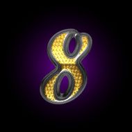 vector silver figure with gold N34