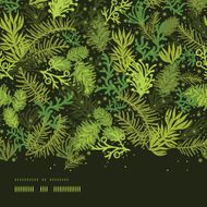 Evergreen christmas tree horizontal frame seamless pattern background