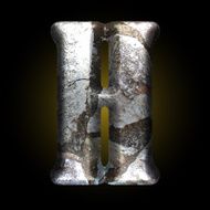 vector old stone letter N56
