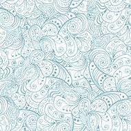 Abstract floral ornament on white Seamless vector pattern N2