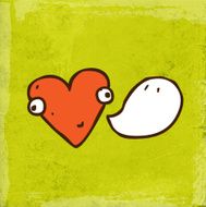 Cute Heart on Grunge Background N2
