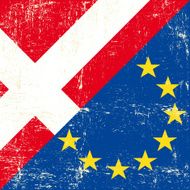 Denmark and european grunge Flag N2
