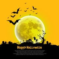 Happy Halloween sign and theme design background N4