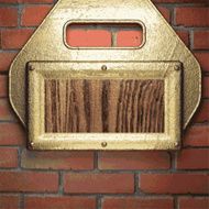 gold on brick background N66