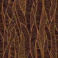Ornamental endless orange doodle pattern N2